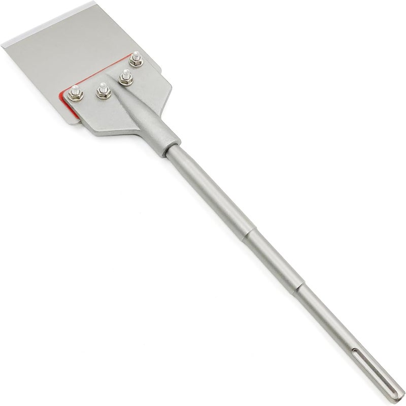 Regiis Tech SDS Max Floor Scraper 6 in. x 24.4 in. Removable Handle Wide Tile Flooring Adhesives Remover, Thinset Removal Tool Chisel Bit for Rotary Hammer Drill - Image 1
